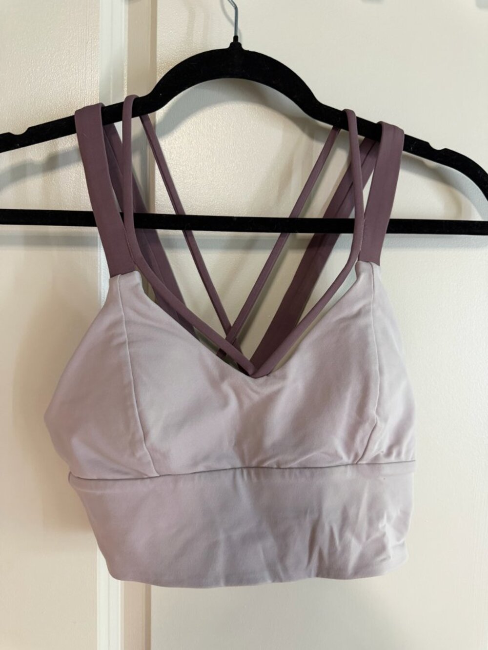 Lululemon Free to Be Serene Long Line Bra | Size 2 | Taupe/Mauve Strappy Bra